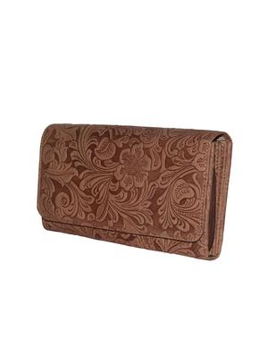 brown leather regular clutch - 14183864 - Standard Image - 4