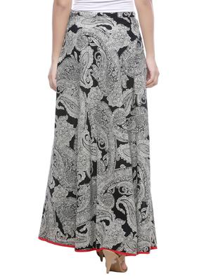 black cotton flared skirt - 14183961 - Standard Image - 3