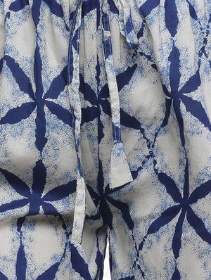 blue cotton palazzos - 14185014 - Standard Image - 4