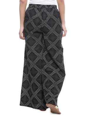 black cotton palazzos - 14185016 - Standard Image - 3