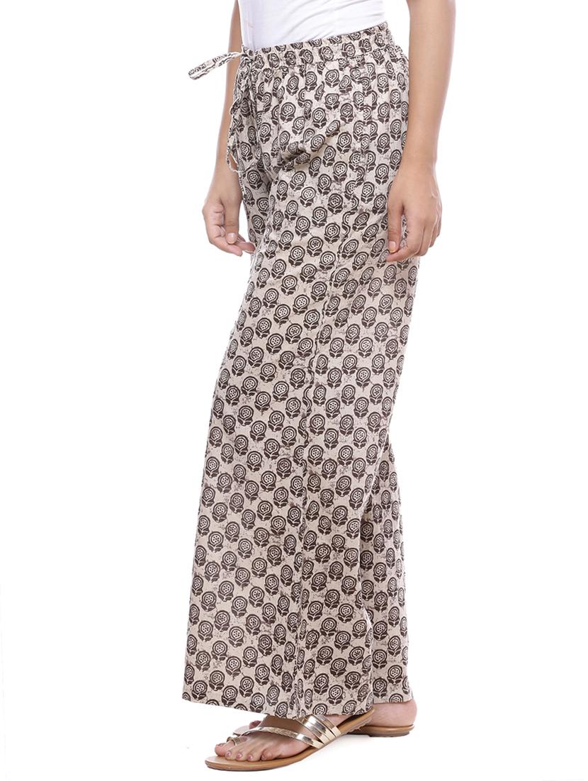 white printed cotton palazzo - 14185018 - Zoom Image - 2