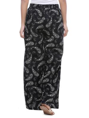 black printed cotton palazzo - 14185021 - Standard Image - 3