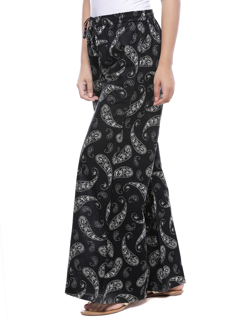 black printed cotton palazzo - 14185021 - Zoom Image - 2