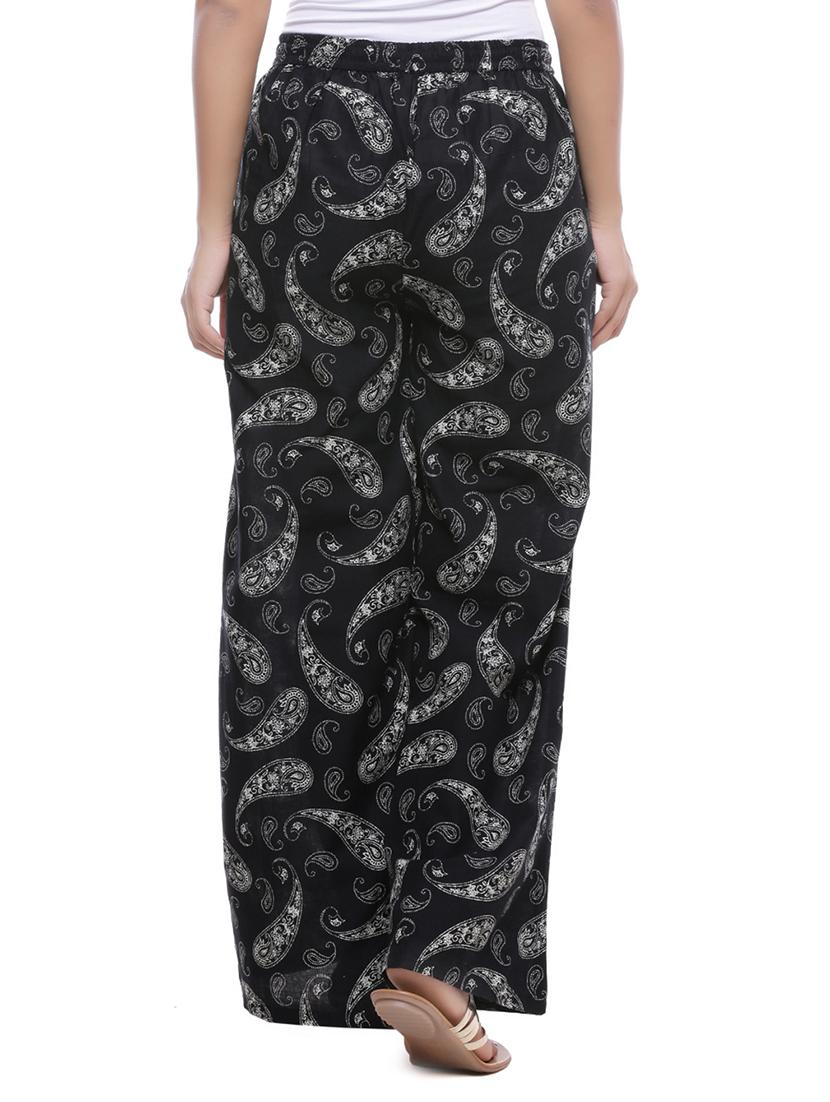 black printed cotton palazzo - 14185021 - Zoom Image - 3