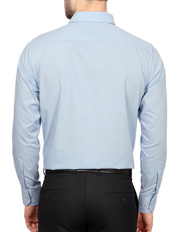 blue cotton formal shirt - 14185412 - Zoom Image - 2