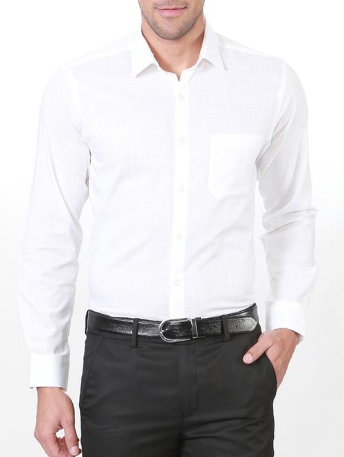 white cotton formal shirt - 14185458 - Standard Image - 1