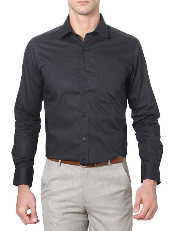 black cotton formal shirt - 14185470 - Zoom Image - 1