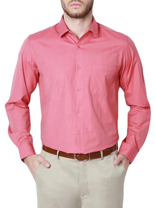 red cotton formal shirt - 14185637 - Standard Image - 1