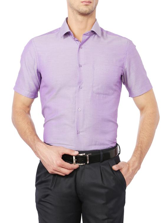 purple cotton formal shirt - 14185839 - Zoom Image - 1