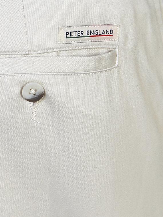 beige polyester blend flat front trouser - 14188451 - Zoom Image - 3