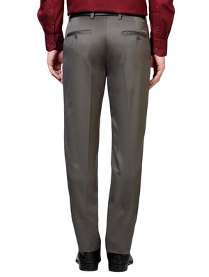 grey polyester blend flat front trouser - 14188453 - Standard Image - 2