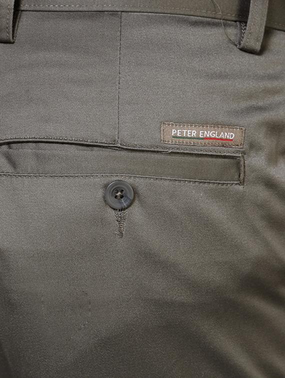 grey polyester blend flat front trouser - 14188453 - Zoom Image - 3
