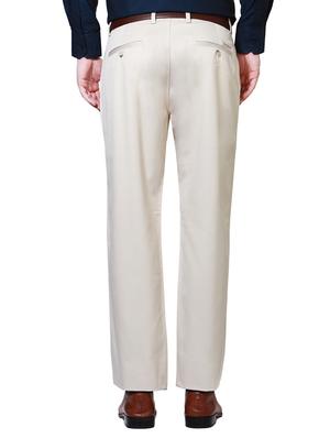 white polyester blend flat front formal trouser - 14188465 - Standard Image - 2