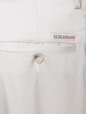 white polyester blend flat front formal trouser - 14188465 - Standard Image - 3