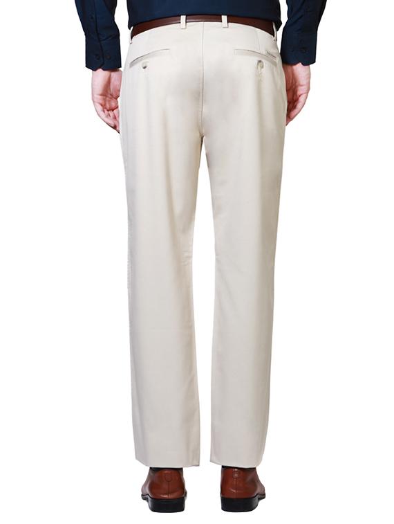 white polyester blend flat front formal trouser - 14188465 - Zoom Image - 2