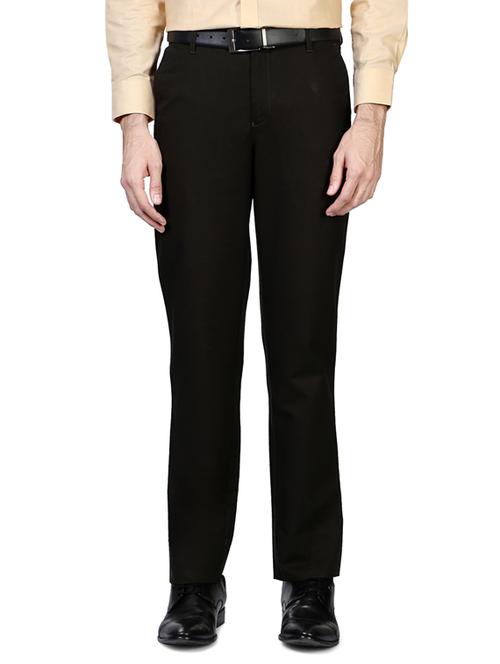 black cotton formal trouser - 14188513 - Standard Image - 1