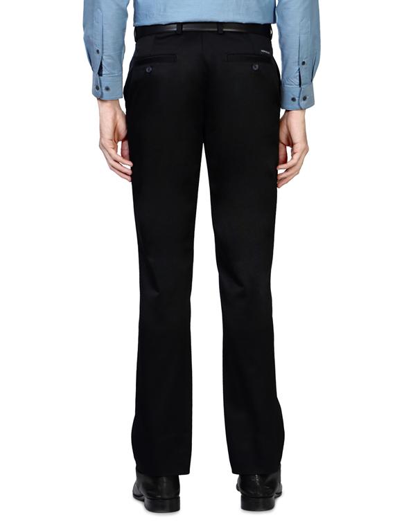 black cotton blend formal trouser - 14188515 - Zoom Image - 2