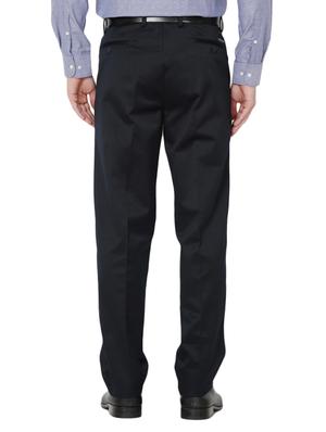 navy blue polyester blend formal trouser - 14188517 - Standard Image - 2