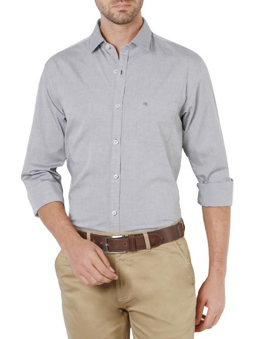 grey cotton casual shirt - 14188642 - Standard Image - 1
