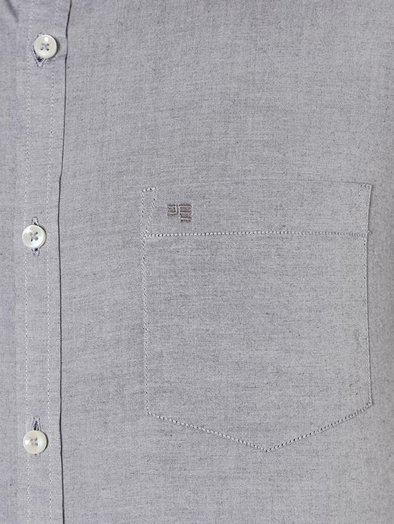 grey cotton casual shirt - 14188642 - Zoom Image - 3