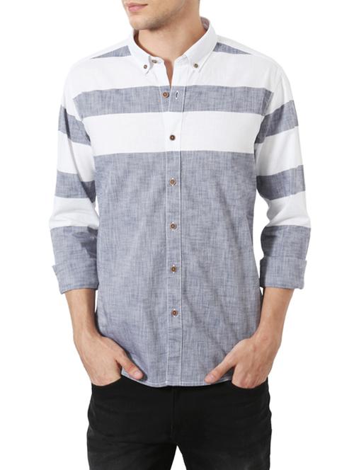 grey cotton casual shirt - 14188691 - Very Small Image - 1