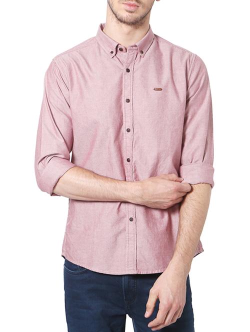 pink cotton casual shirt - 14188695 - Very Small Image - 1