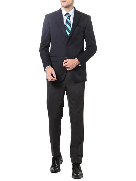 black solid single breasted formal blazer - 14189057 - Zoom Image - 3
