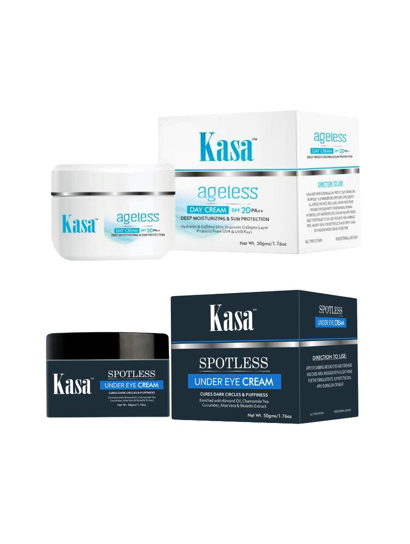 KASA Under Eye Cream 50 gms & KASA Anti Wrinkle Face Cream Day Cream 50 gms - 14189832 - Zoom Image - 1