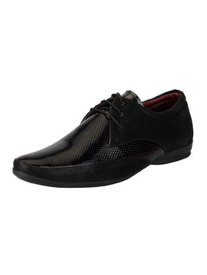 black leatherette lace-up derby - 14190614 - Standard Image - 2
