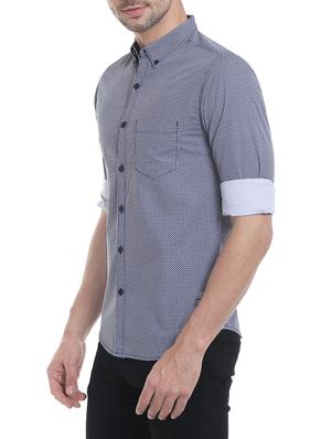 blue cotton casual shirt - 14191577 - Standard Image - 2