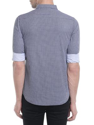 blue cotton casual shirt - 14191577 - Standard Image - 3