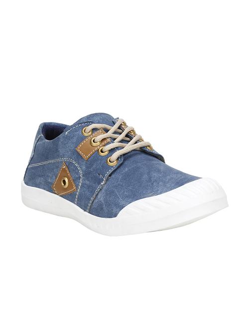 blue denim lace up sneaker - 14191600 - Standard Image - 1