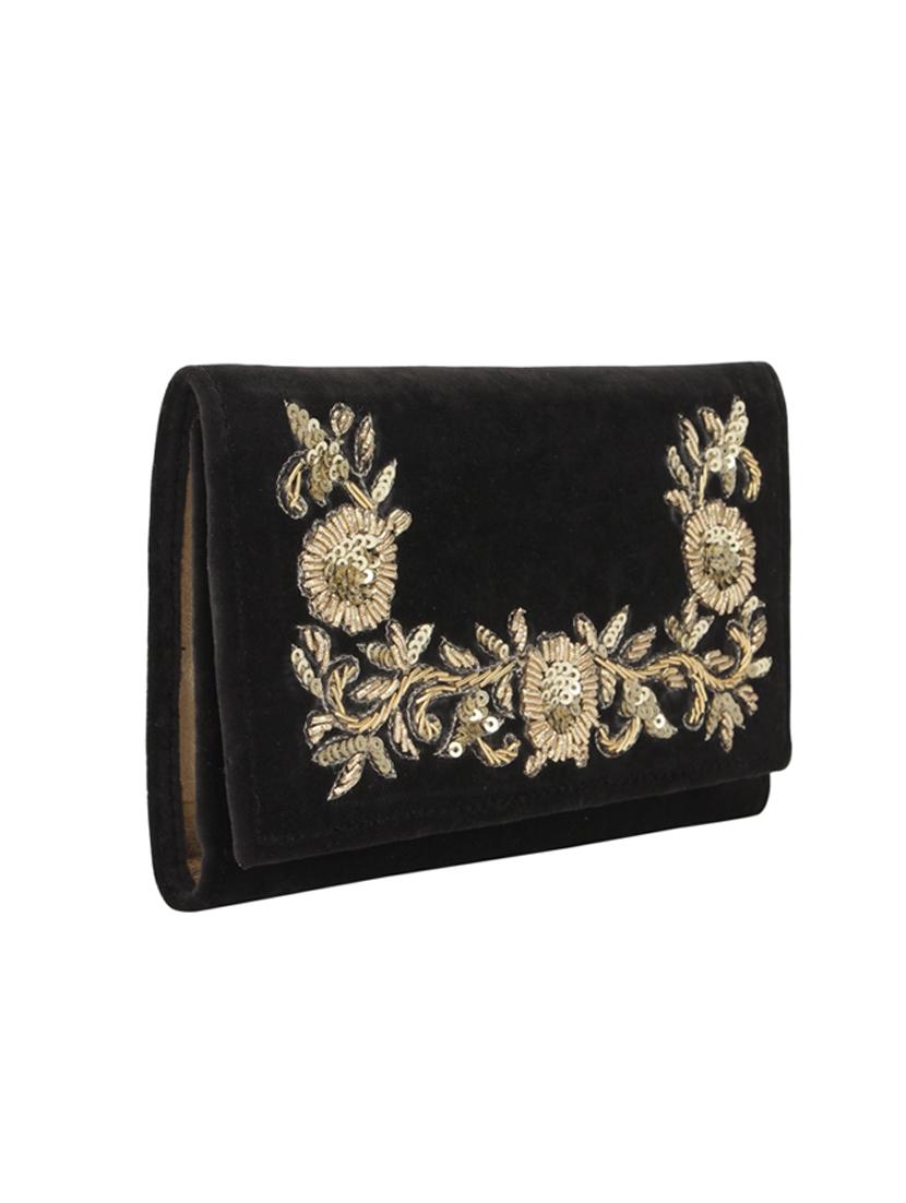 black velvet envelope clutch - 14191777 - Zoom Image - 4