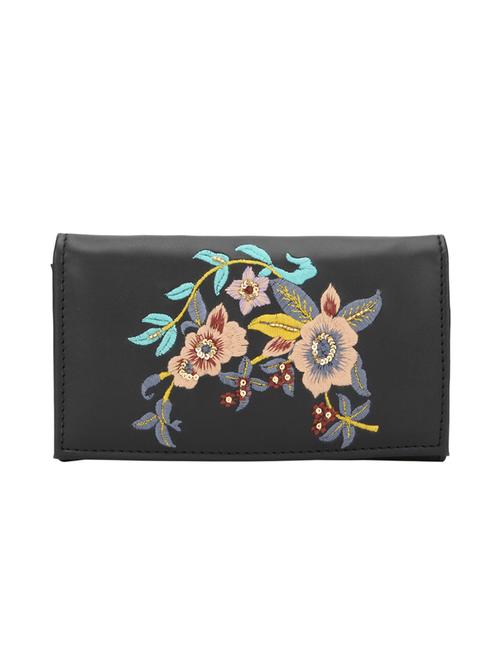 black leatherette  envelope clutch - 14191789 -  Standard Image - 0