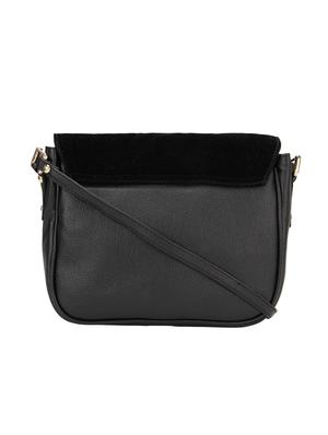 black leatherette regular sling bag - 14191804 - Standard Image - 2