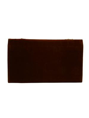 wine velvet envelope clutch - 14191818 - Standard Image - 2
