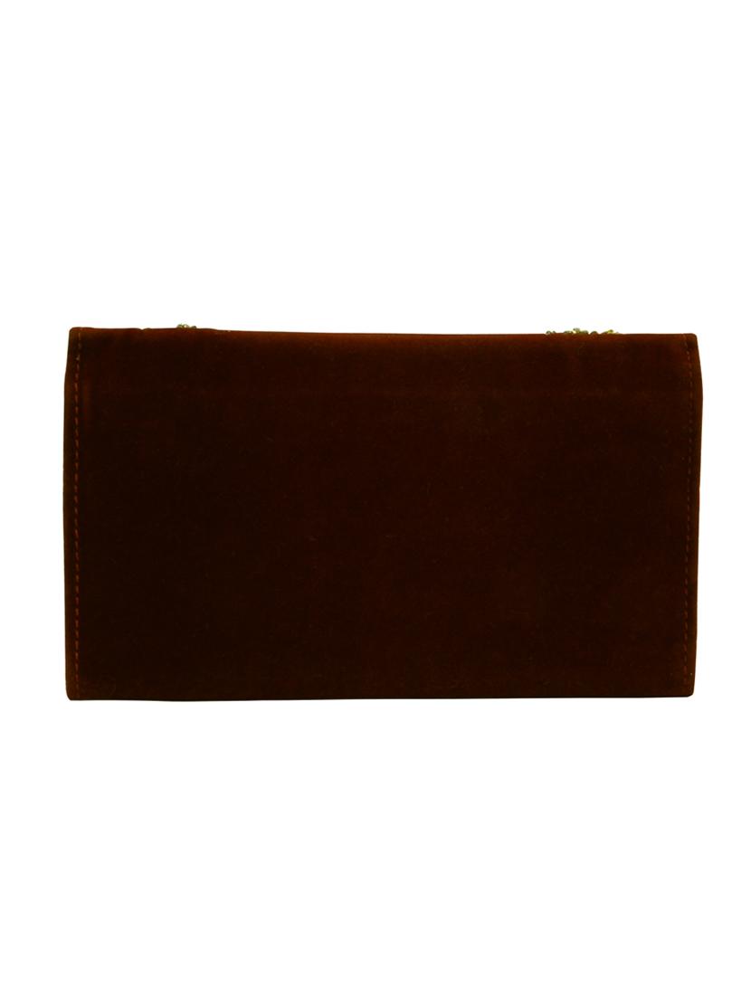 wine velvet envelope clutch - 14191818 - Zoom Image - 2