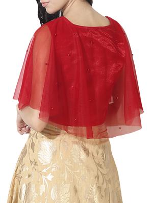 red silk embroidered blouse - 14192203 - Standard Image - 3