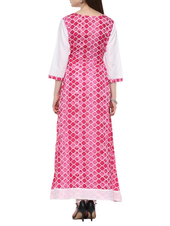 geometrical flared kurta - 14194181 - Zoom Image - 3