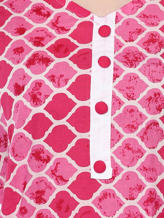geometrical flared kurta - 14194181 - Zoom Image - 4