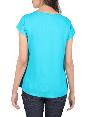 blue rayon flared kurta - 14195001 - Standard Image - 3