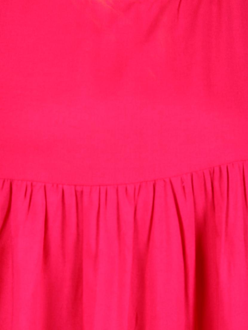 pink cotton straight kurti - 14195002 - Zoom Image - 4