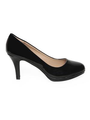 black patent leather slip on pumps - 14195686 -  Standard Image - 1