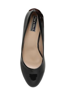 black patent leather slip on pumps - 14195686 - Standard Image - 3
