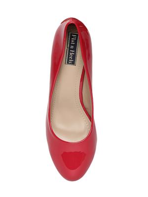 red patent leather slip on pumps - 14195689 - Standard Image - 3