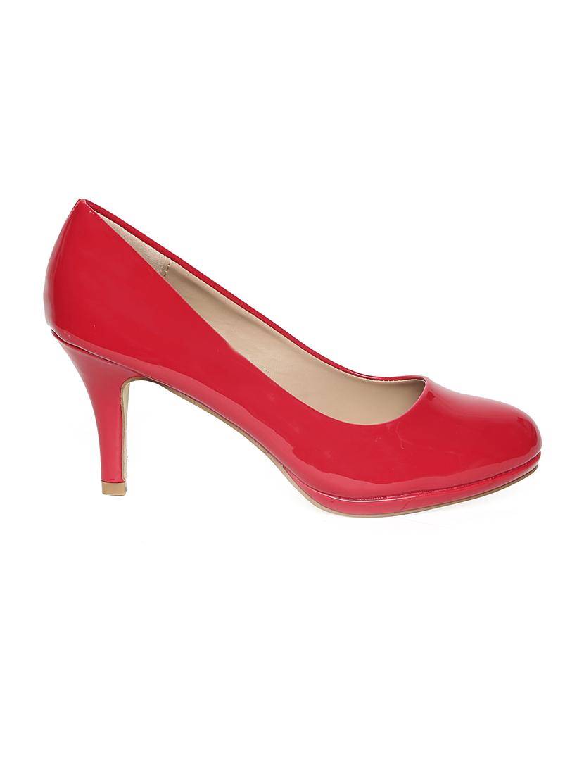 red patent leather slip on pumps - 14195689 - Zoom Image - 2