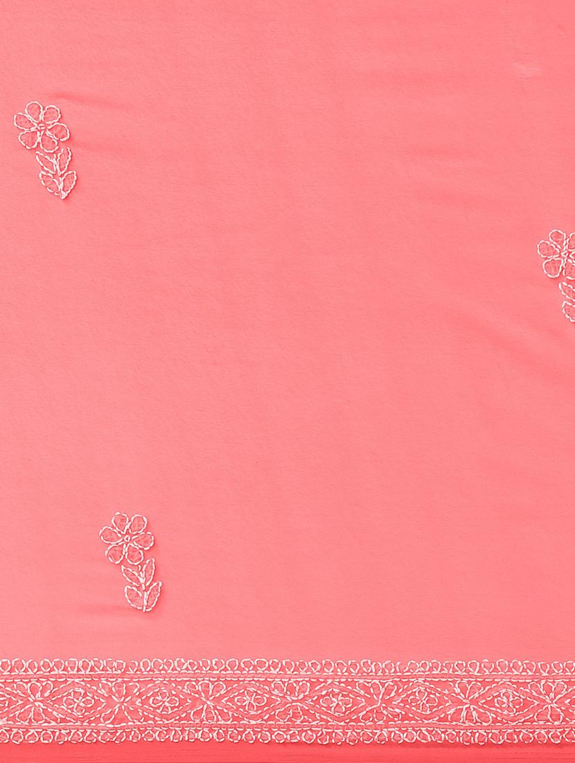 ada pink chikankari saree - 14196083 - Zoom Image - 5