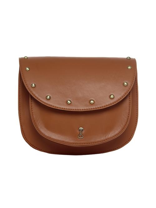 brown leatherette regular sling bag - 14196832 - Standard Image - 1