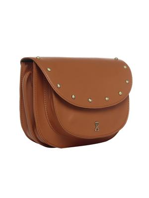 brown leatherette regular sling bag - 14196832 - Standard Image - 4