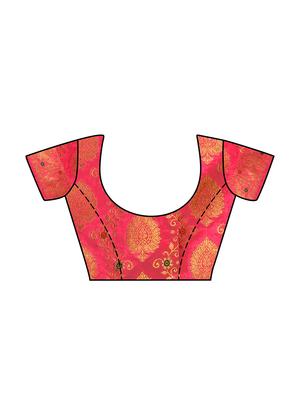 pink art silk kanjivaram saree with blouse - 14198611 - Standard Image - 3